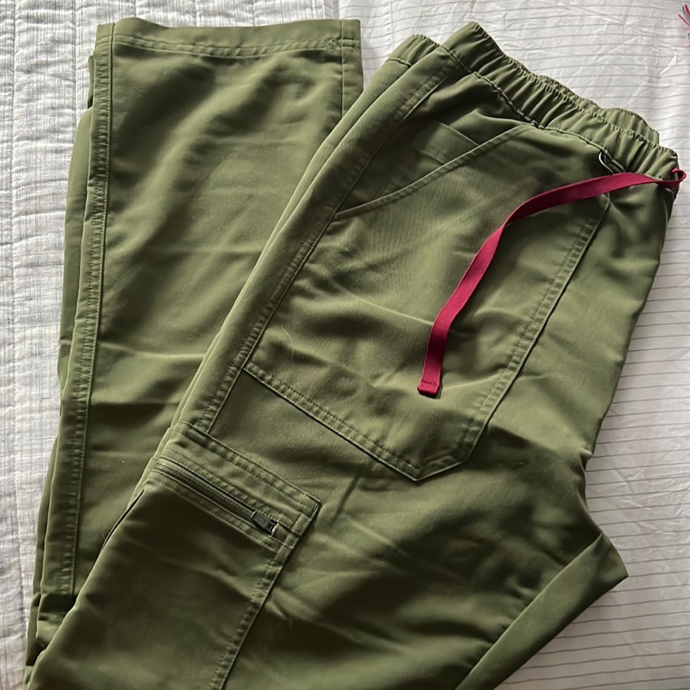 Figs Cairo Cargo Pants in a limited edition olive green